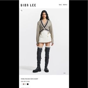 Dion Lee FORK FRAME MINI SKIRT